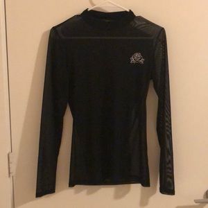 Mesh long sleeve top